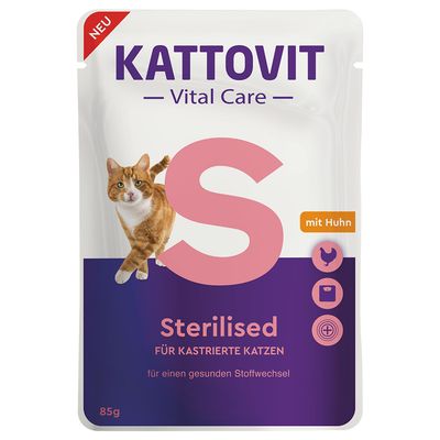 Kattovit Vital Care Steriliserte poser med kylling