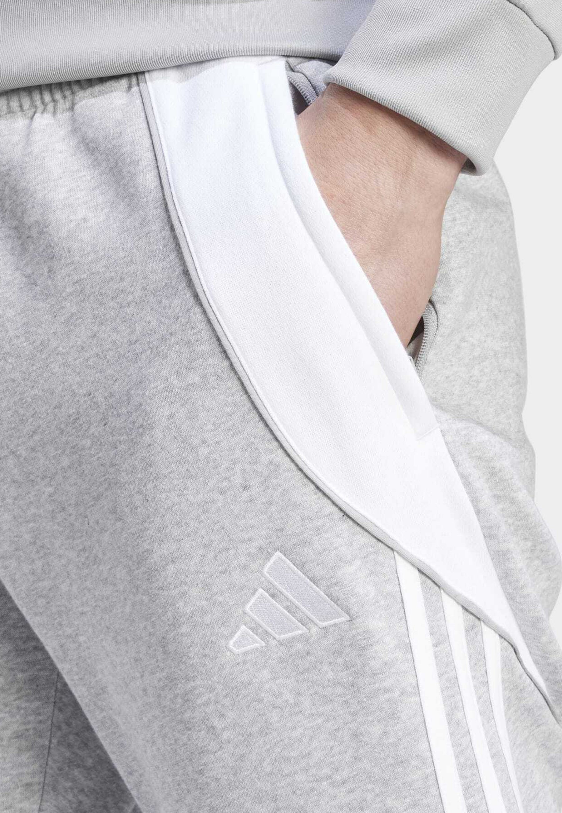 adidas Performance TIRO 24 - Teplákové kalhoty - středně šedá vřesová/bílá