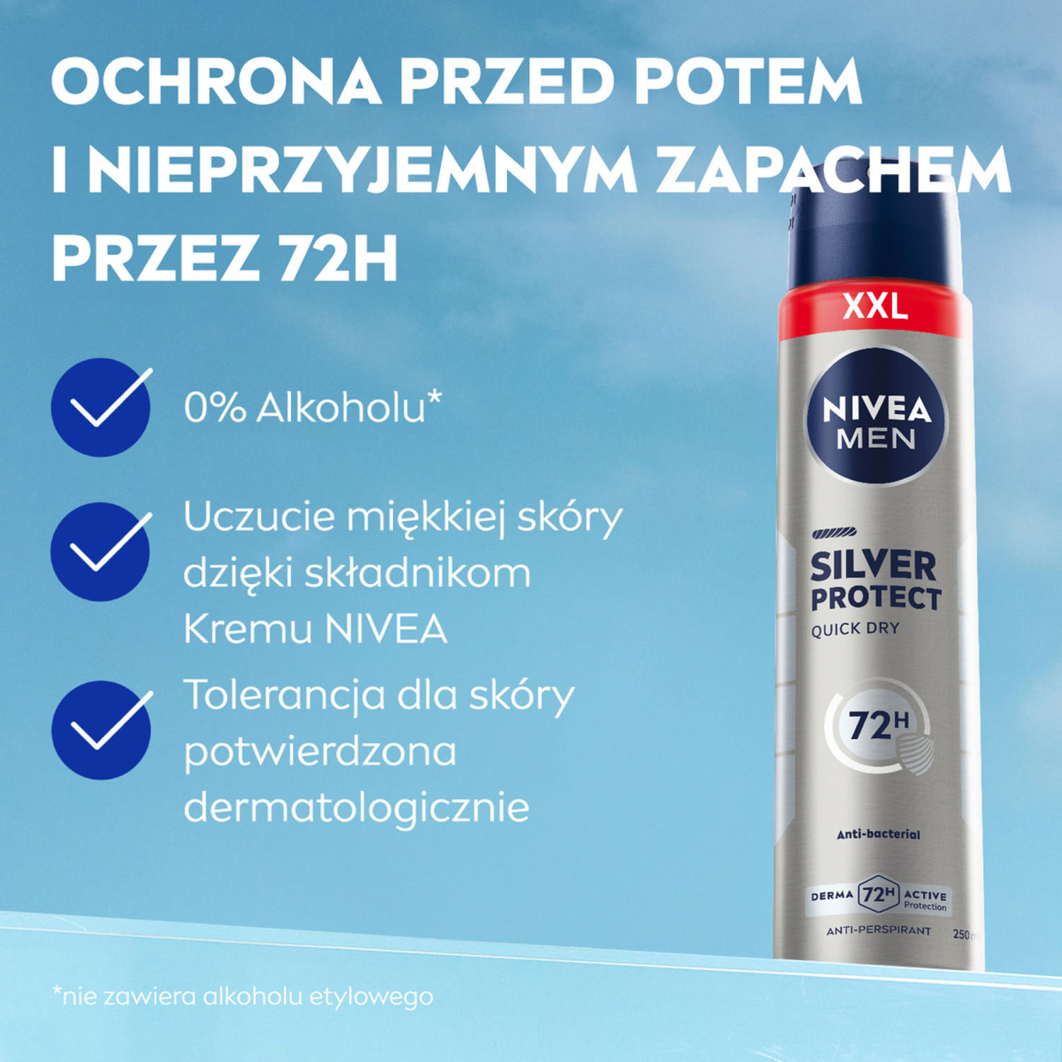 Nivea muški antiperspirant sprej 250ml Silver Protect