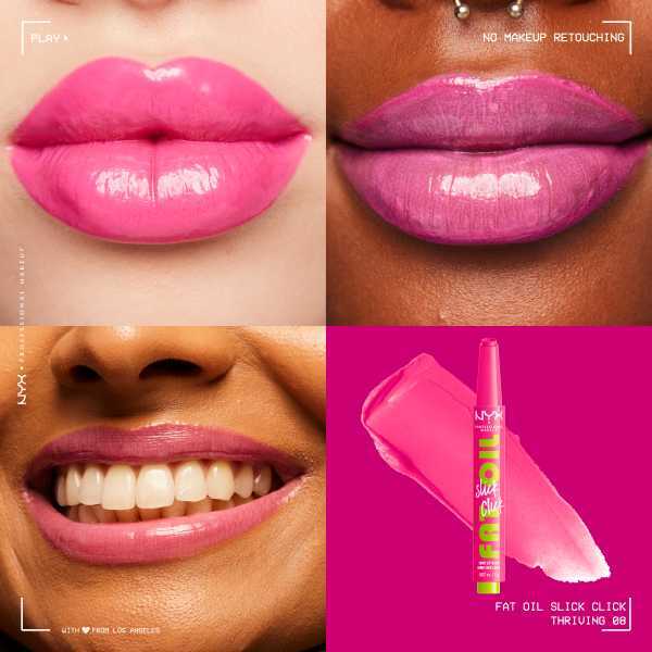 Maquillaje profesional Nyx, grasa, aceite, resbalón, clic, prosperar