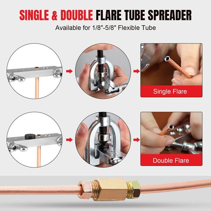 Kit D'Outils Pour éLargir Les Conduites De Frein, Ligne Frein en Acier 7.62 M, DiamèTre 4,75 Mm, Avec 16 Raccords + 4 Connecteurs