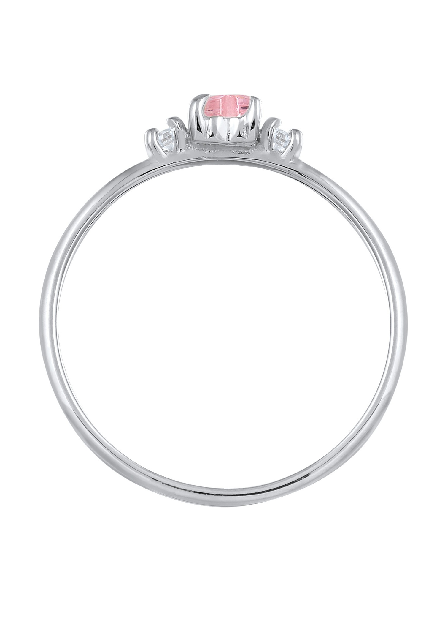 Elli Femmes Bague de fiançailles Cœur avec cristal de zirconium en argent sterling 925