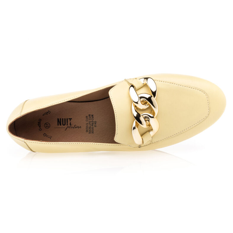 Mocasines/zapatos náuticos amarillos para mujer