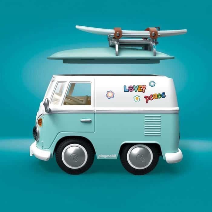 Playmobil 71857 Volkswagen T1 Camper, Playmobil Icon Cars, Klassieke auto's, 31 onderdelen, Kinderen, Leeftijd 14+