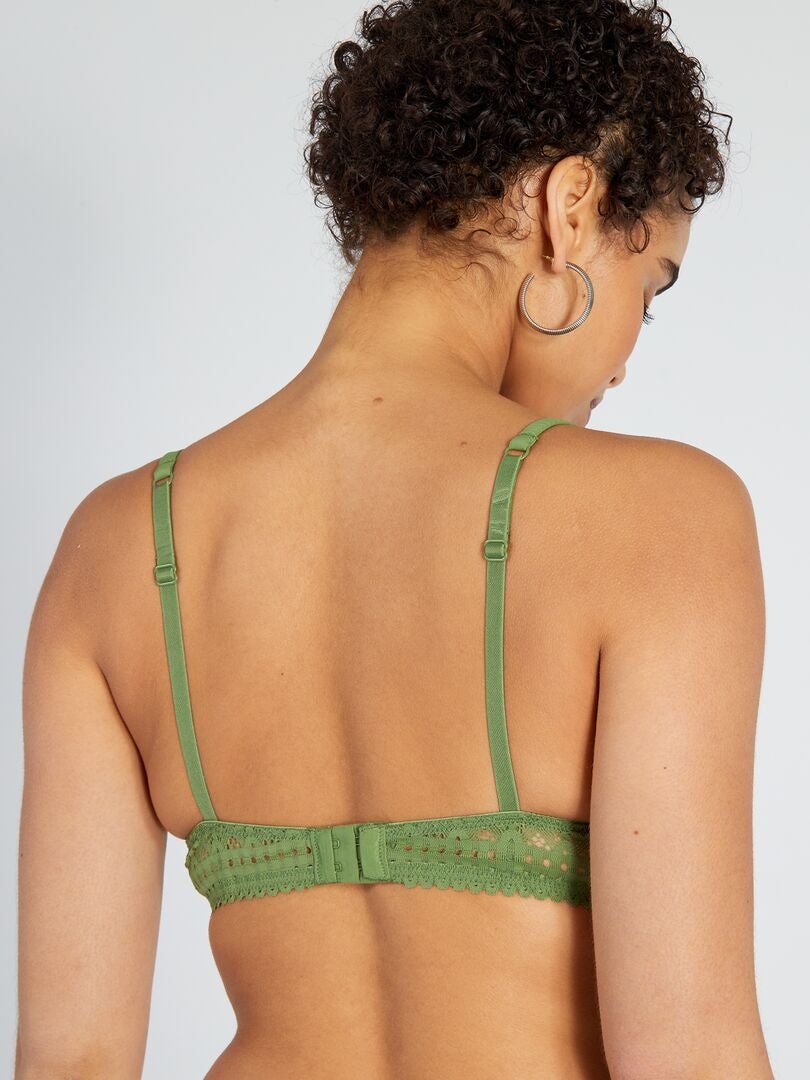 Sutiã Push-Up de Renda - VERDE