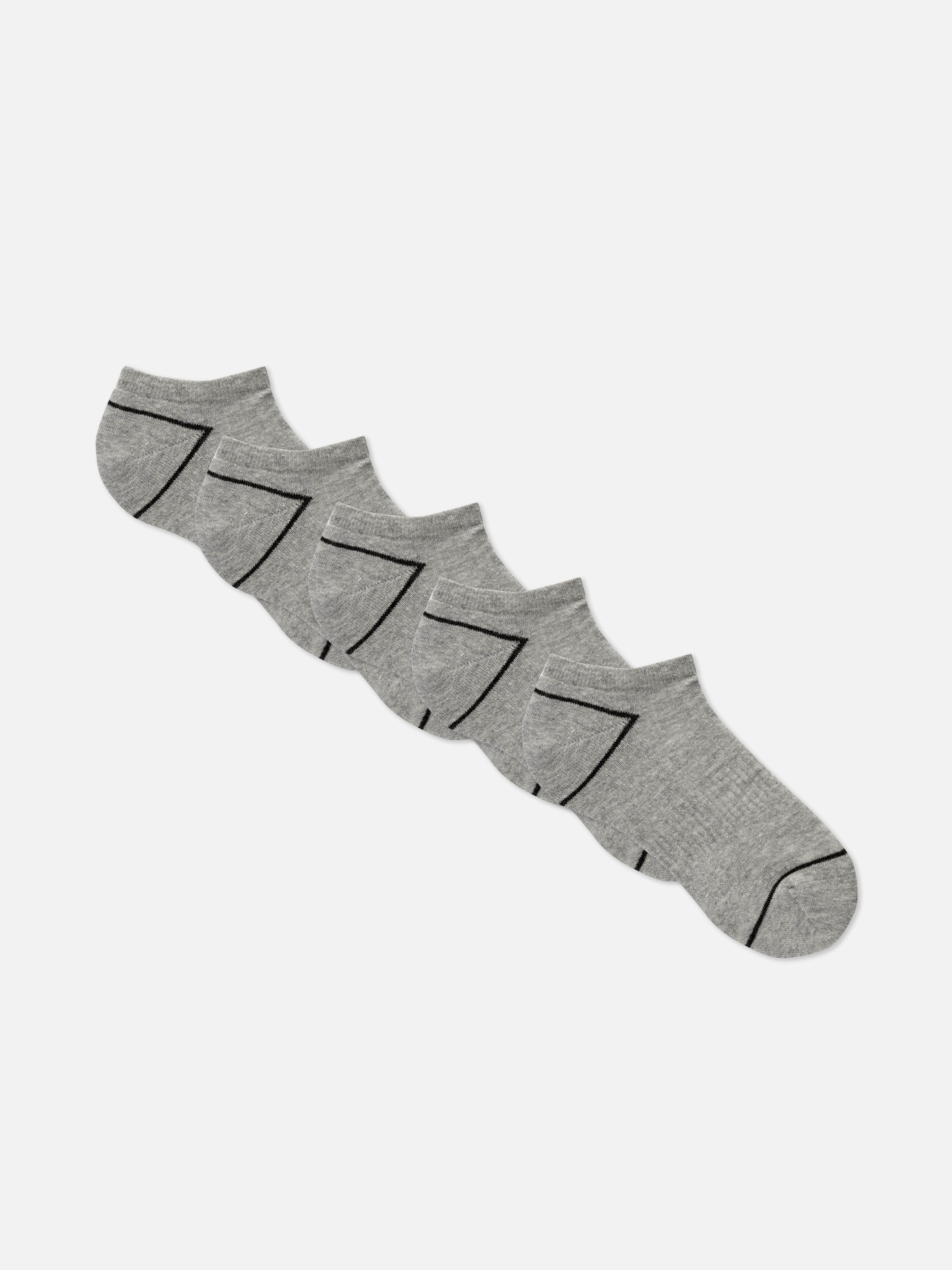 Frottee-Sneakersocken, 5 Paar. Eine Mehrfachpackung mit Sneakersocken aus Baumwollmischgewebe mit kontrastierenden Details.