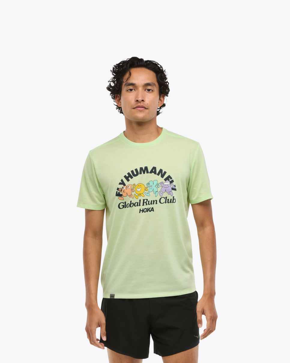 HOKA GlideTech T-shirt met korte mouwen Wereld Hardloopdag
