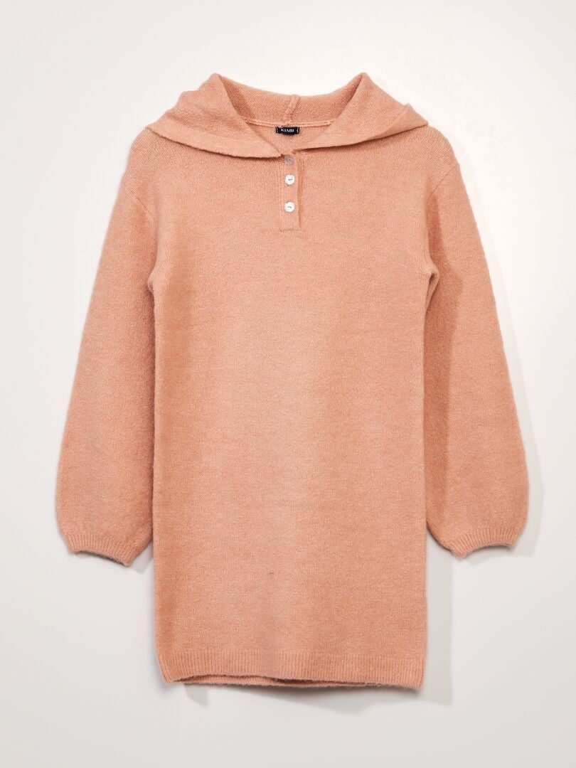 Maxi hoodie - Perzikroze