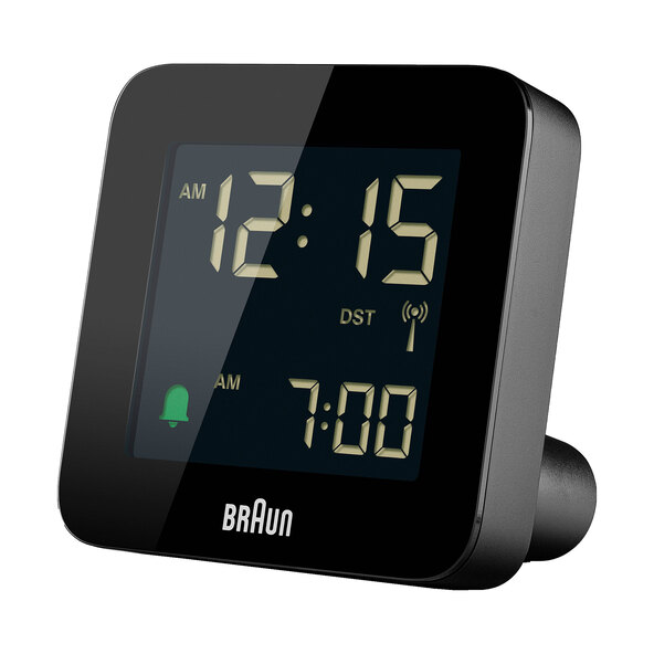 Radio-controlled alarm clock BC09B-DCF, black