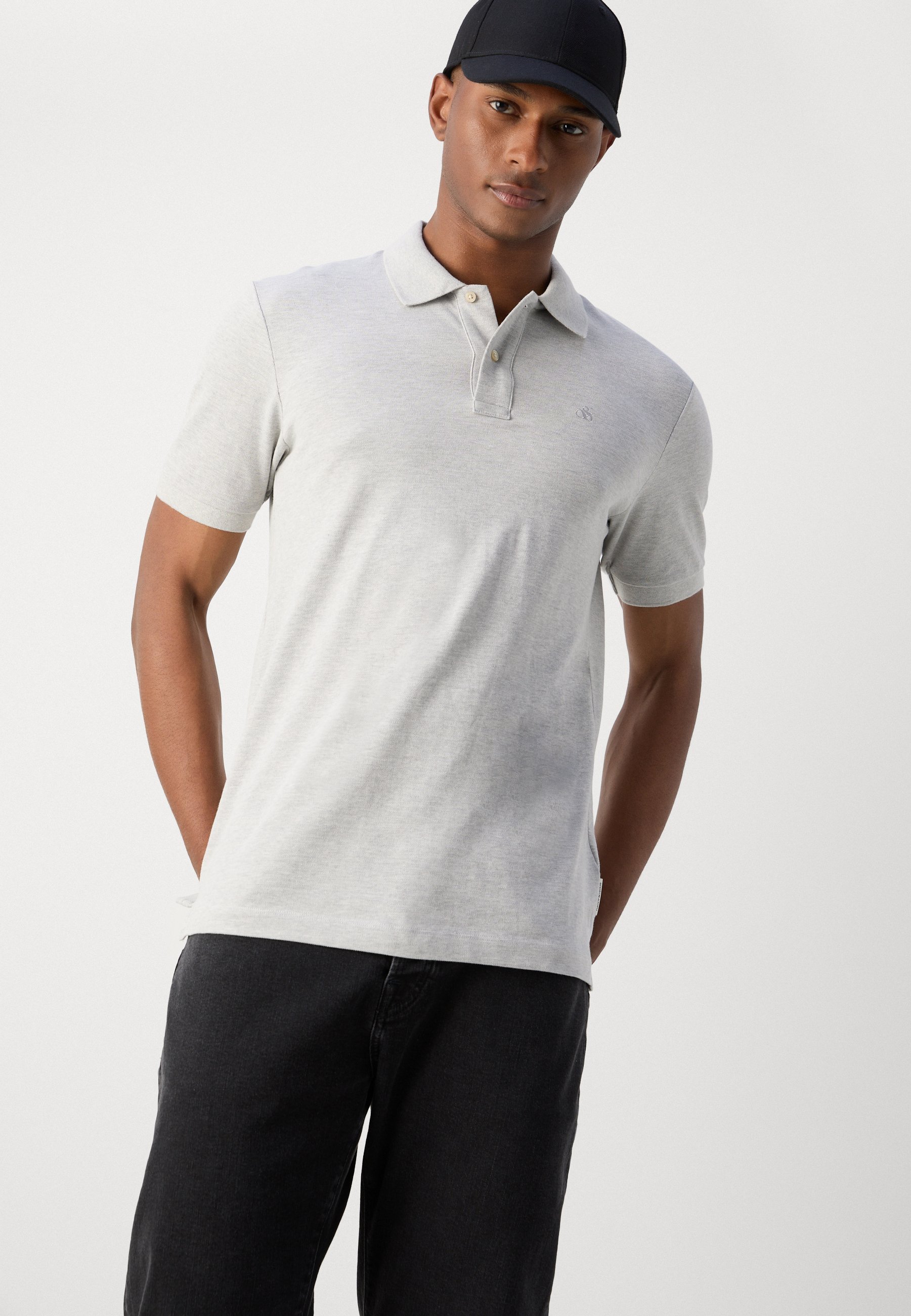 Scotch & Soda CORE LOGO - Poloshirt - grijs gemêleerd