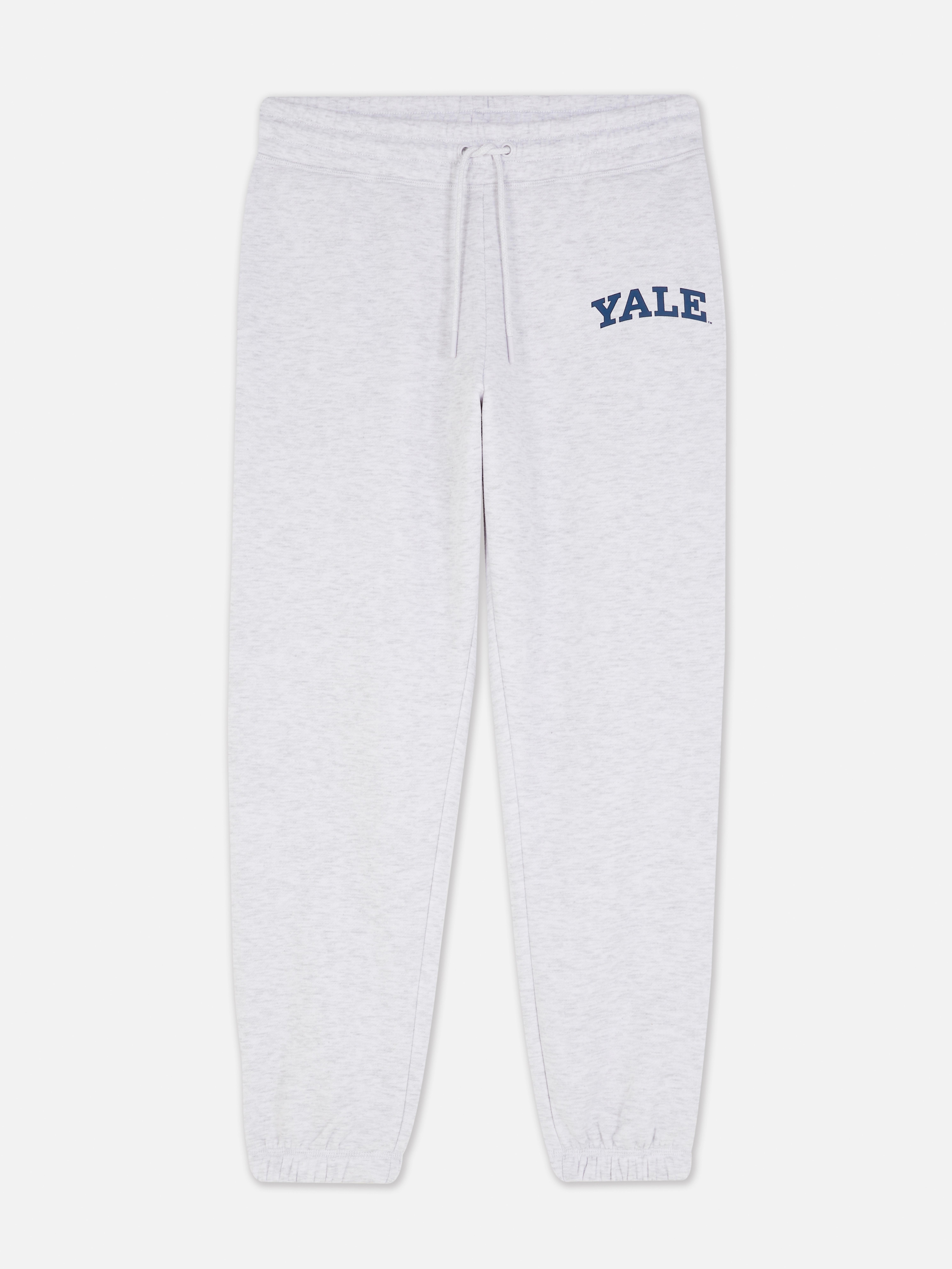Pantaloni della tuta Yale abbinati con coulisse Pantaloni della tuta Yale con coulisse, polsini elasticizzati alle caviglie e piccola stampa Yale
