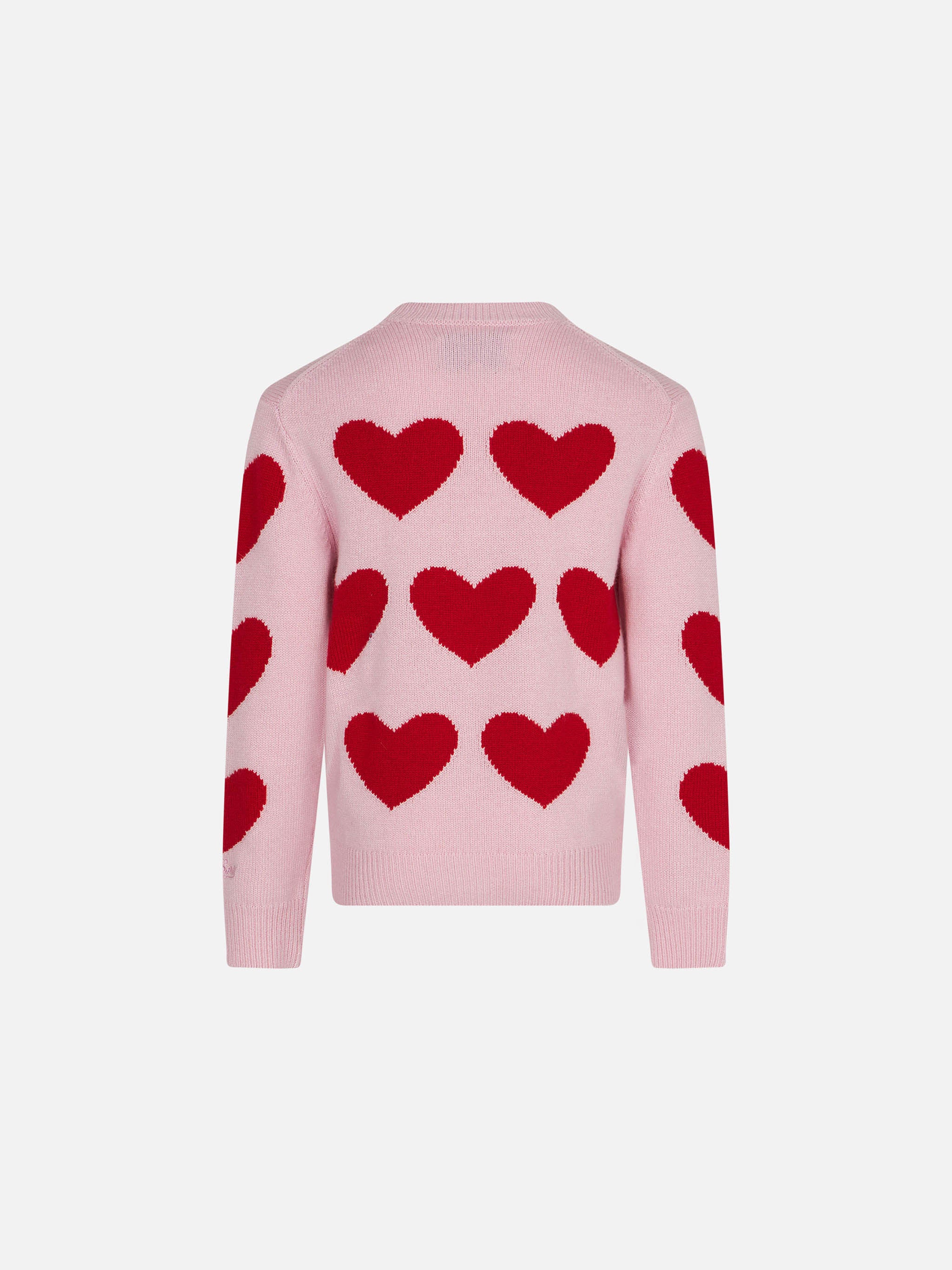 Maglione da bambina con stampa cuori