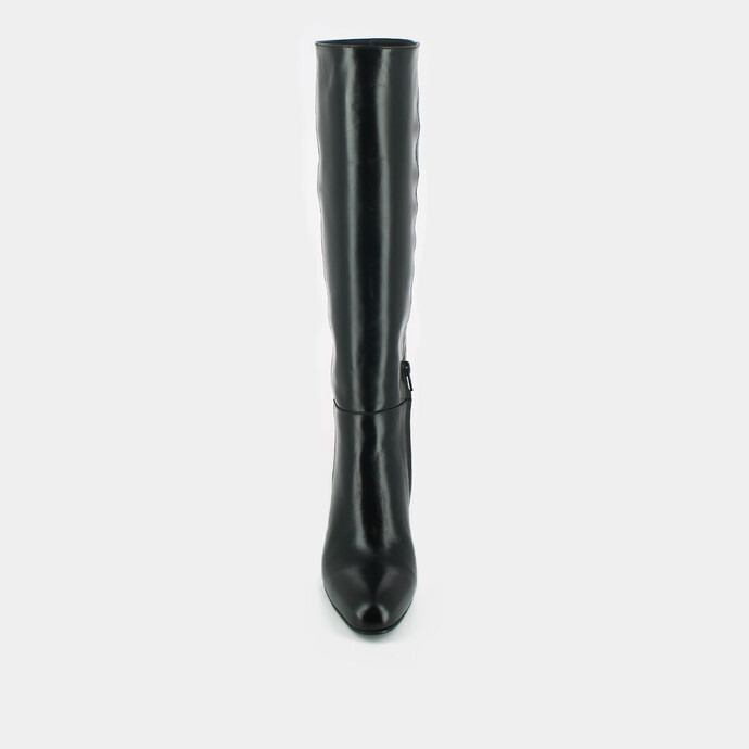 Bottes hautes  en cuir noir