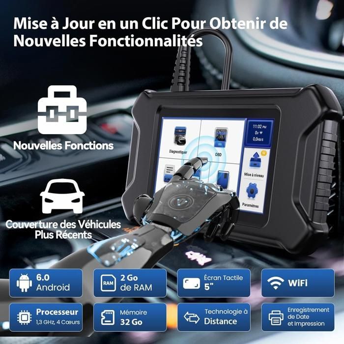 Scanner diagnostico per auto - BAZARLAND30 - MUCAR CS5 - OBDII - Touchscreen HD da 5