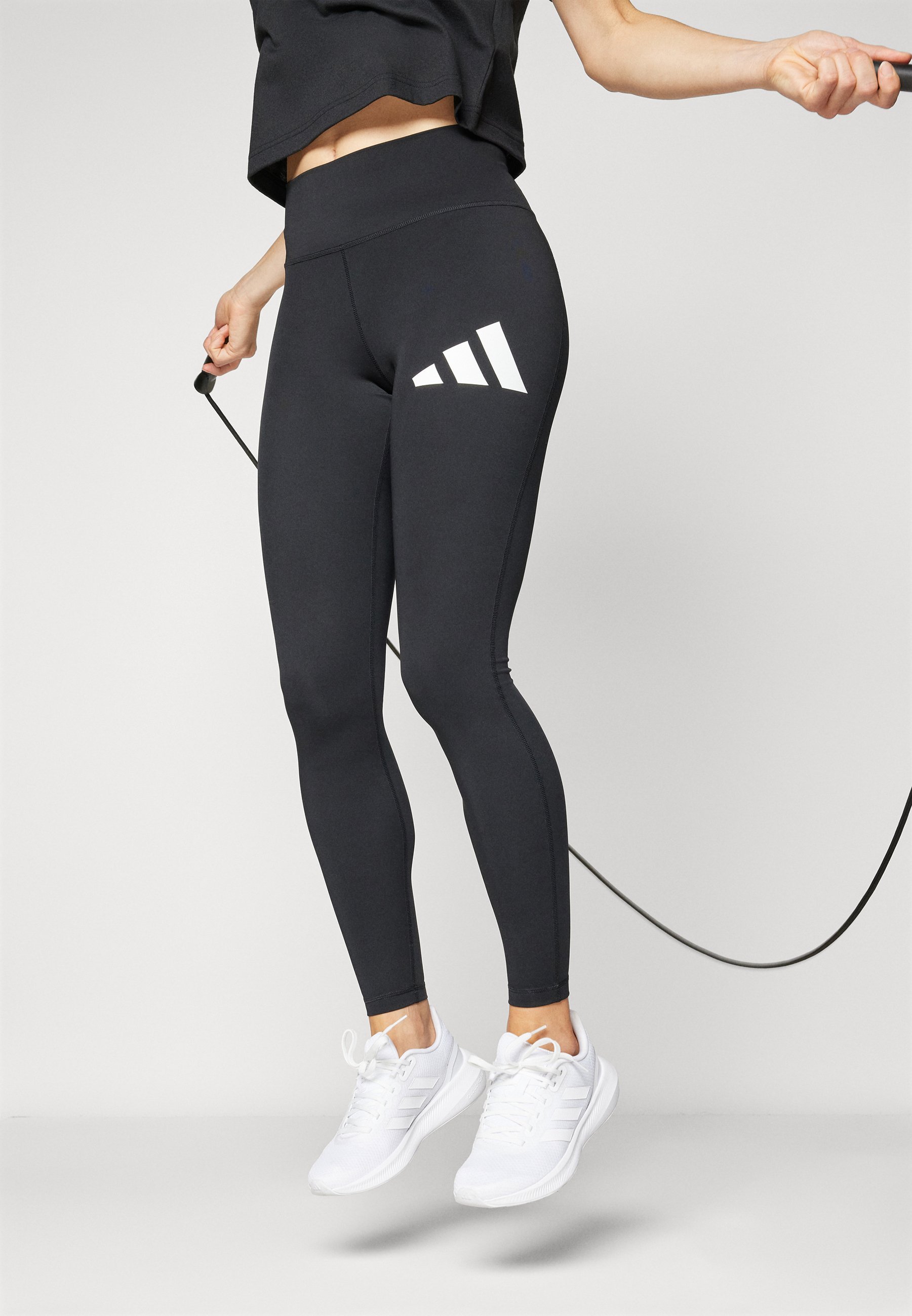 adidas Performance ESSENTIALS BIG Legging LONGUEUR - noir