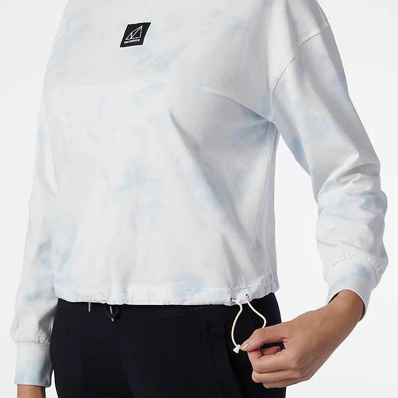 Damskie spodnie NB All Terrain Tie Dye z długim rękawem – BIAŁY
