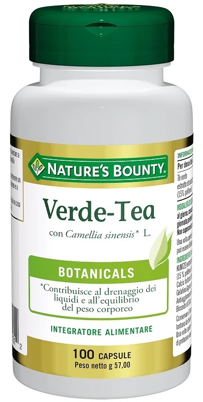 NATURE'S Nature's Bounty zeleni čaj 100 kapsul Odvajanje tekočine in uravnavanje telesne teže