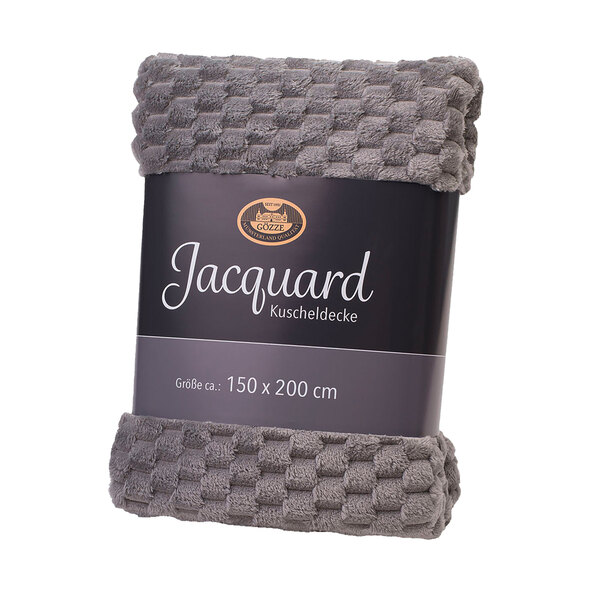 Pătură Jacquard 3D, argintie
