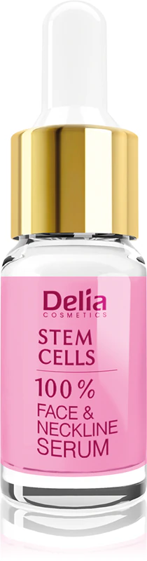 Sérum facial profissional Delia Cosmetics com células-tronco, firmador e antirrugas intensivo, para rosto, pescoço e colo.