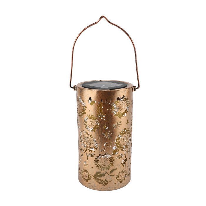 Lanterne solaire d'extérieur - Ulisem - LED - Étanchéité IP44 - Motif floral - Énergie solaire
