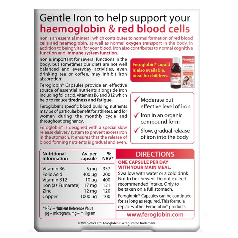 Vitabiotics Feroglobin Capsules