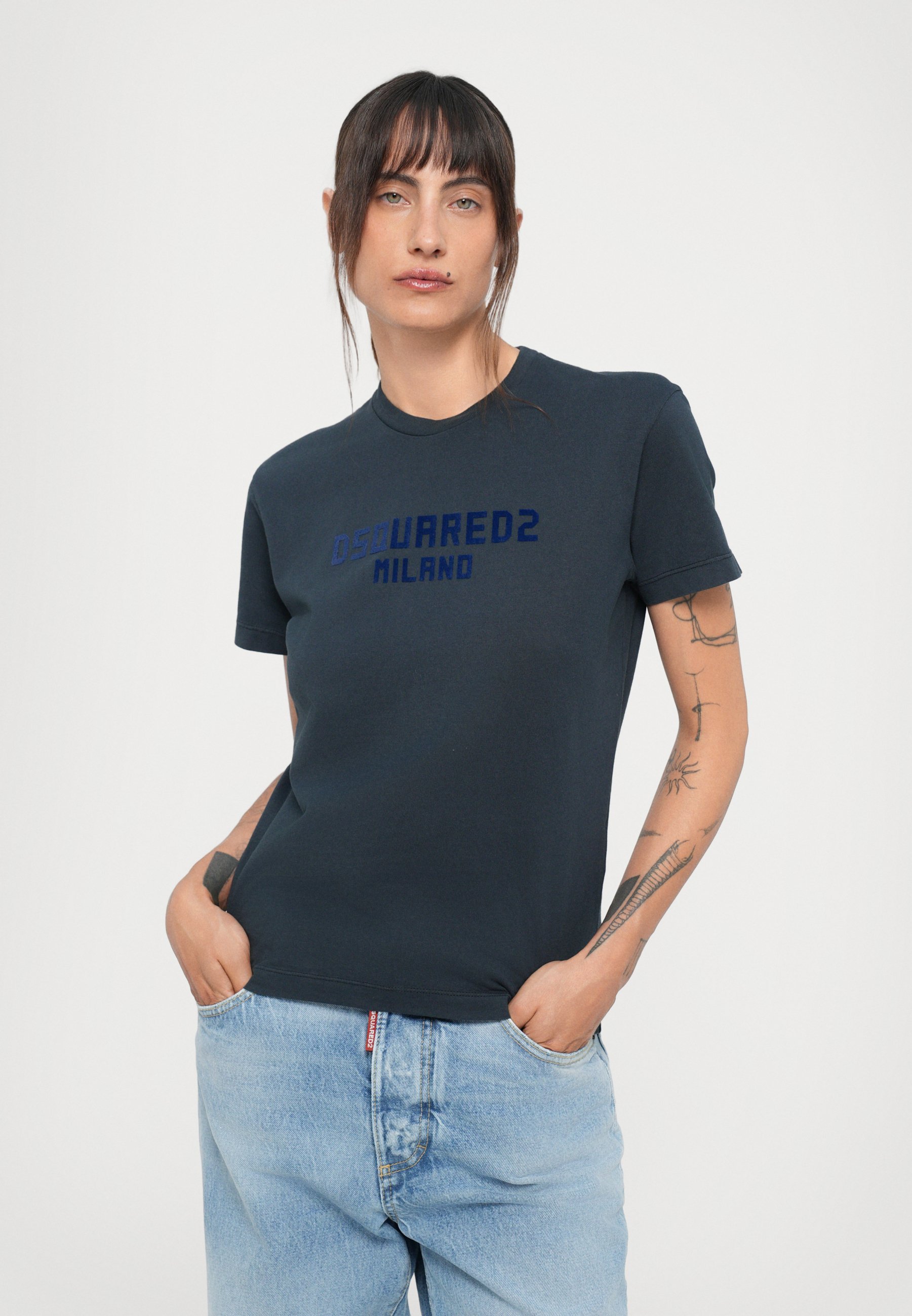 DSQUARED2 JUST RIGHT TEE - Triko s potiskem - black