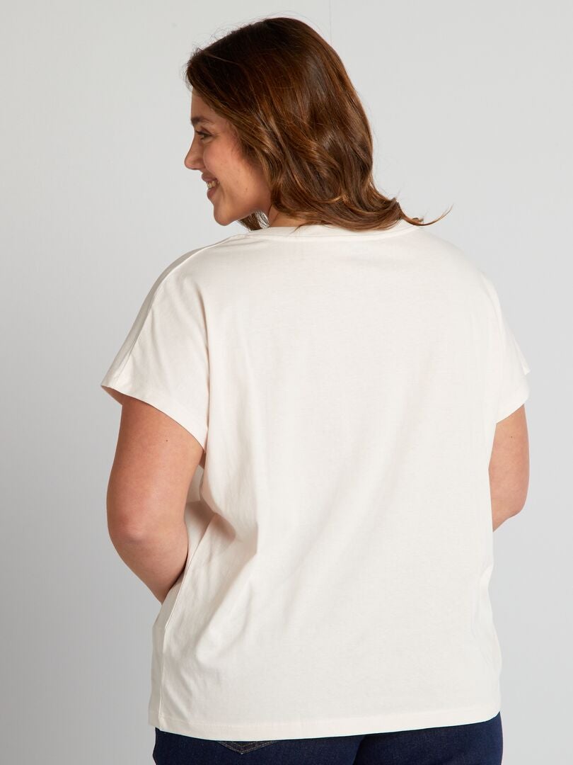 Bedrukt katoenen T-shirt - ROZE