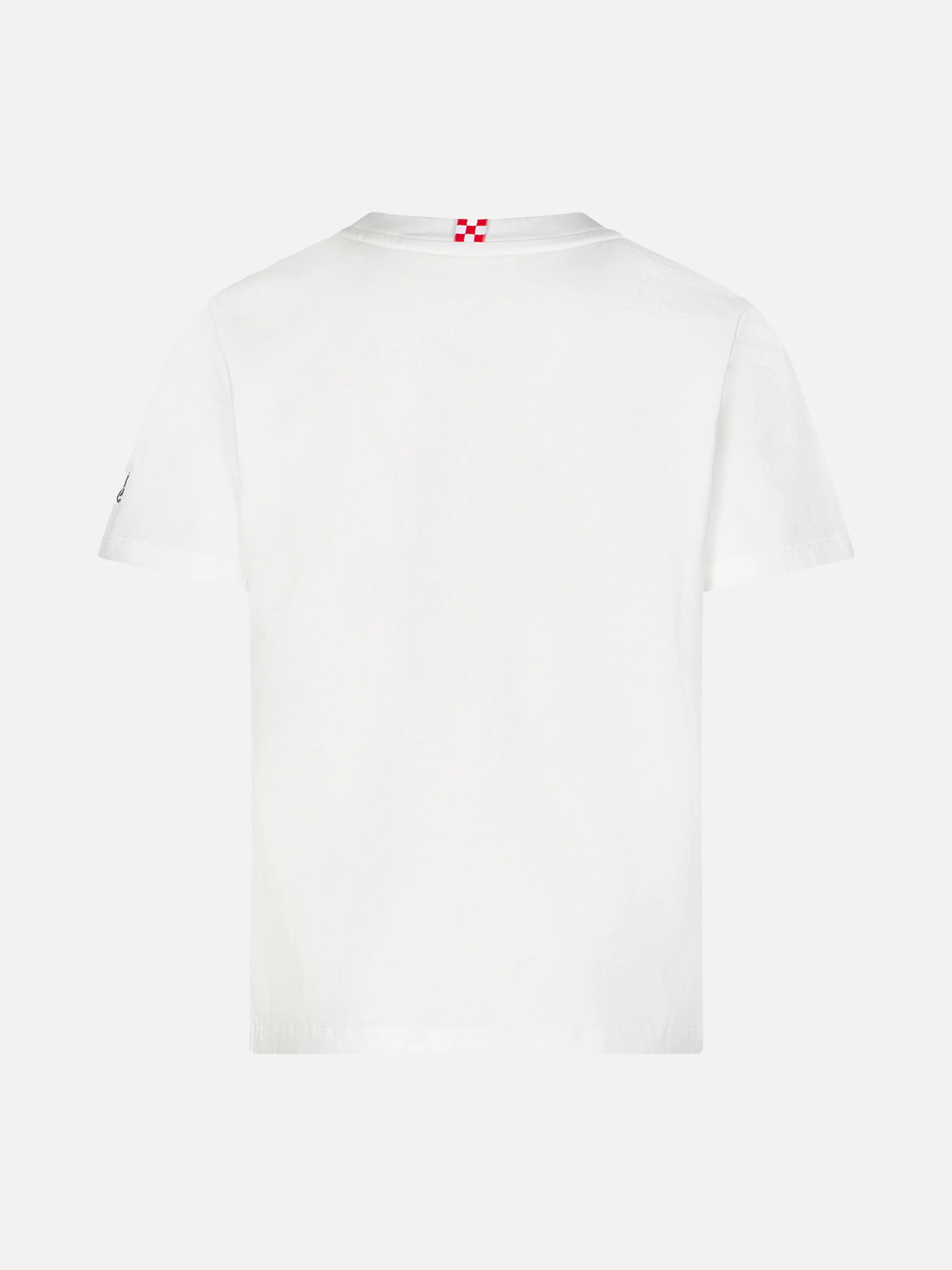 Kinder T-shirt van katoen met Capri La Dolce Vita-print op de voorkant.
