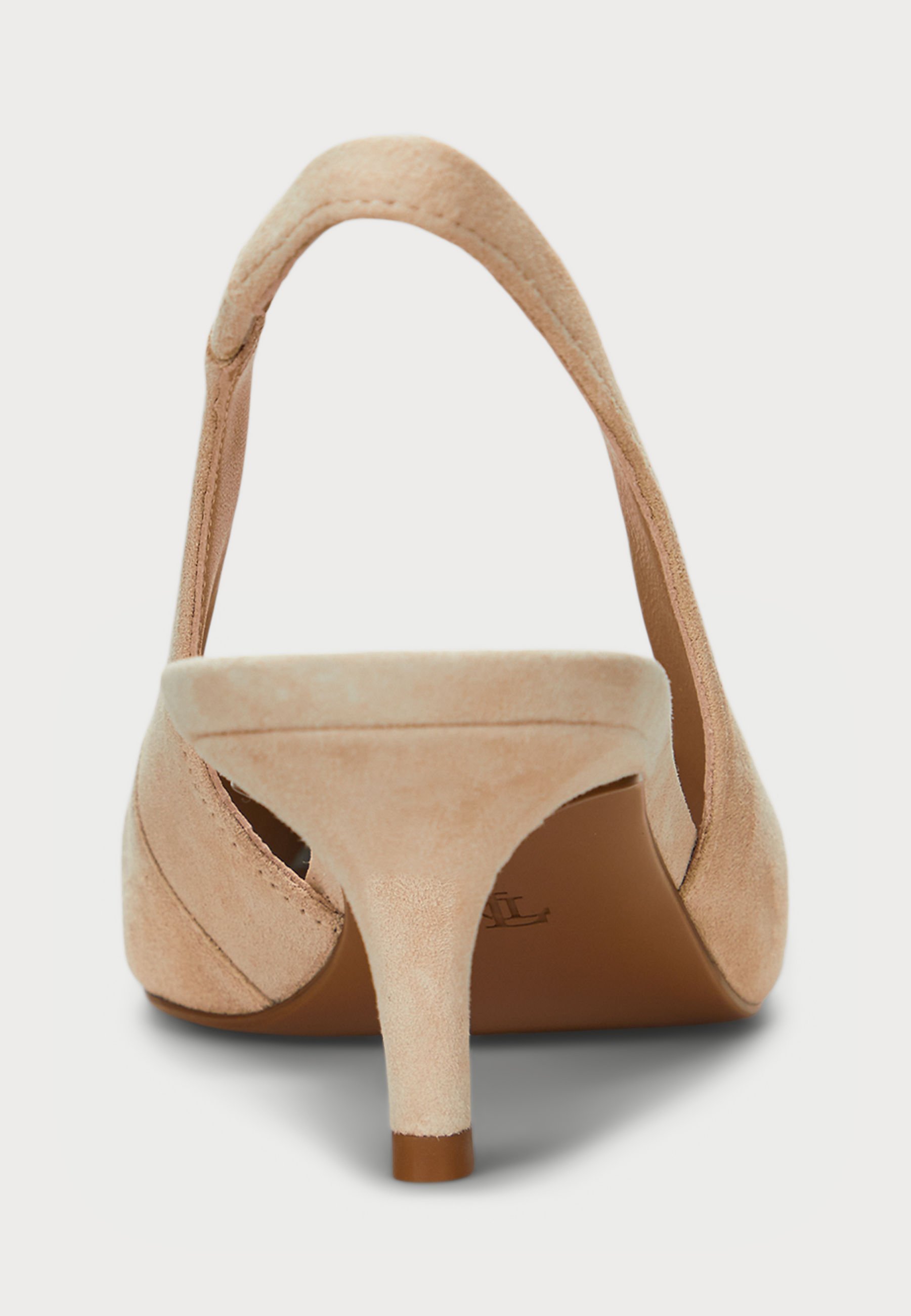 Escarpins à bride arrière en daim Lauren Ralph Lauren LOLAH II - Talons classiques - couleur sable