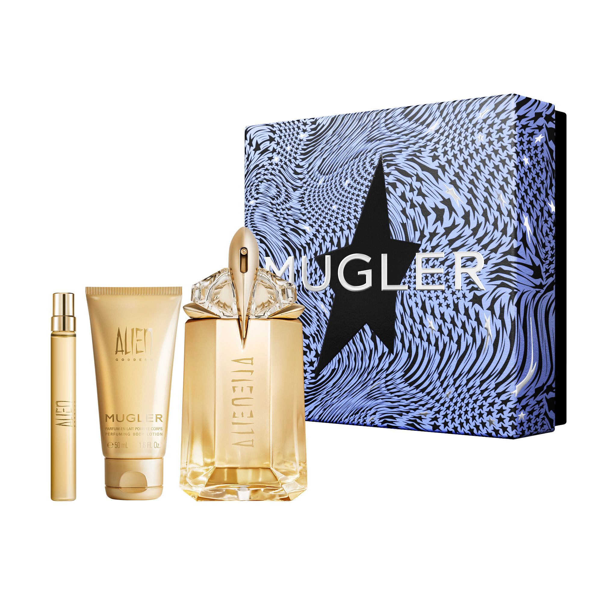 Darilni set mini losjona za telo Alien Goddess EDP Darilni seti ženskih parfumov