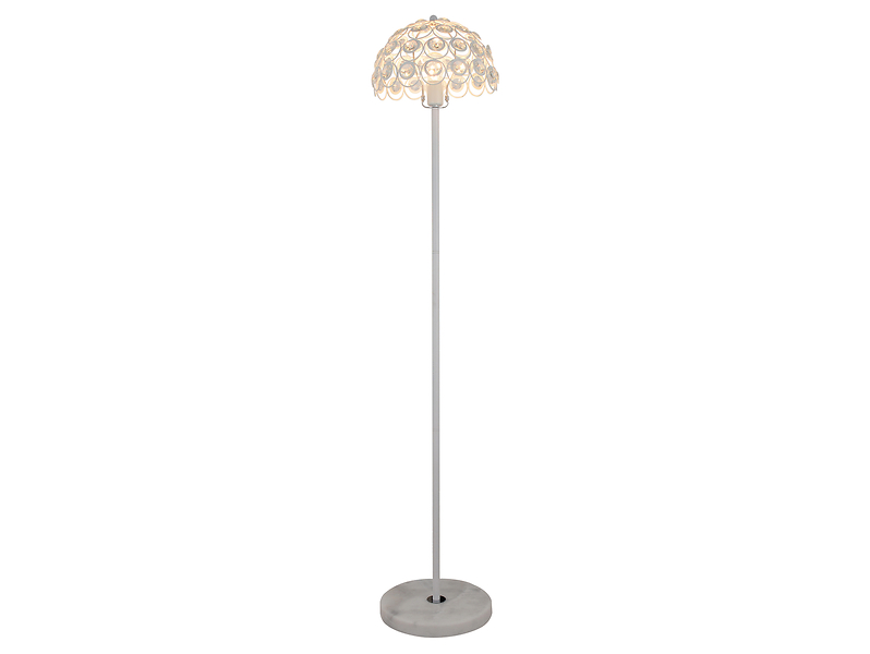 Lampa podłogowa Florence stalowa biała