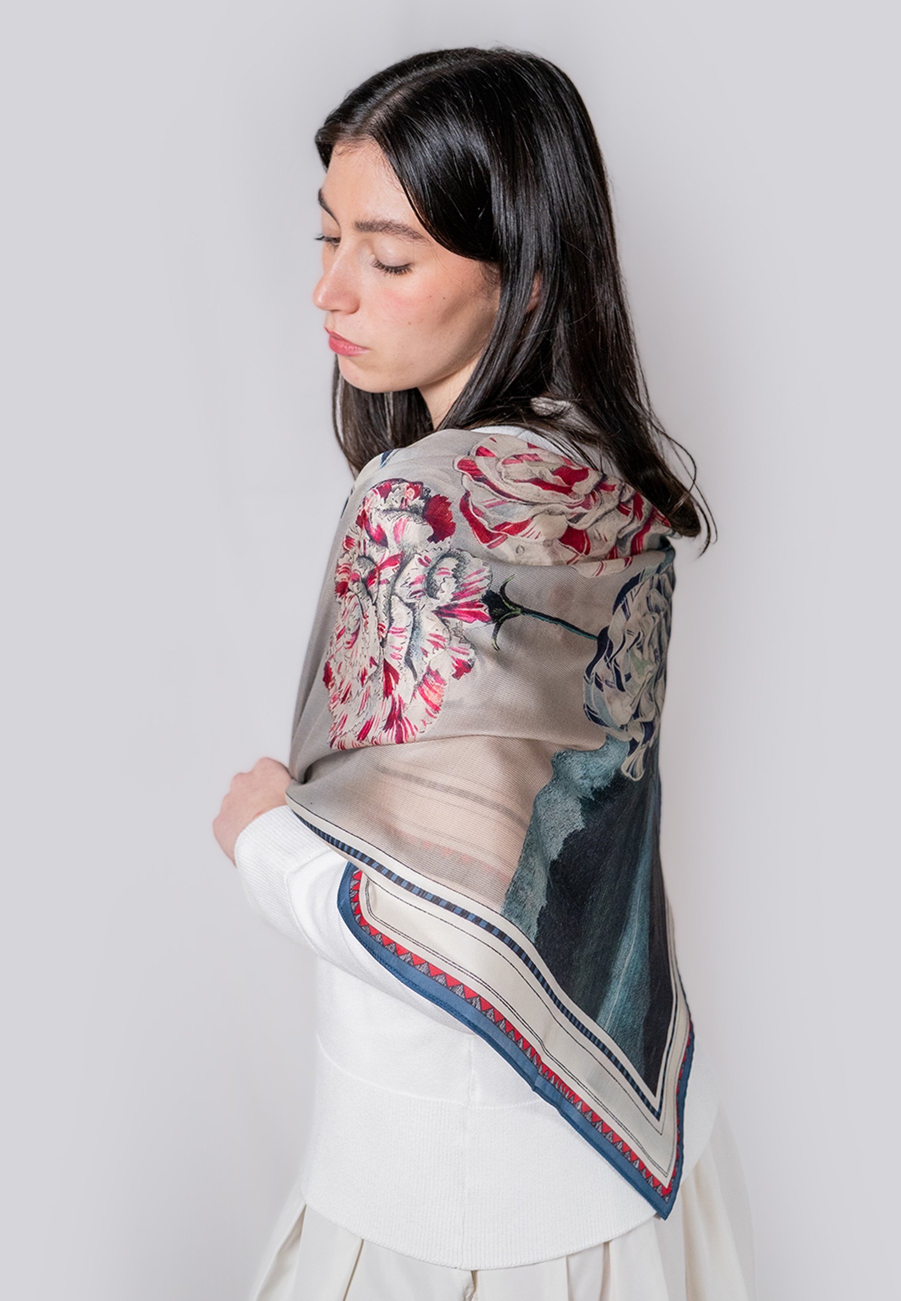 FABLE ENGLAND NELLIKKER TEMPLE OF FLORA STOR FIRKANTET - Foulard - multi