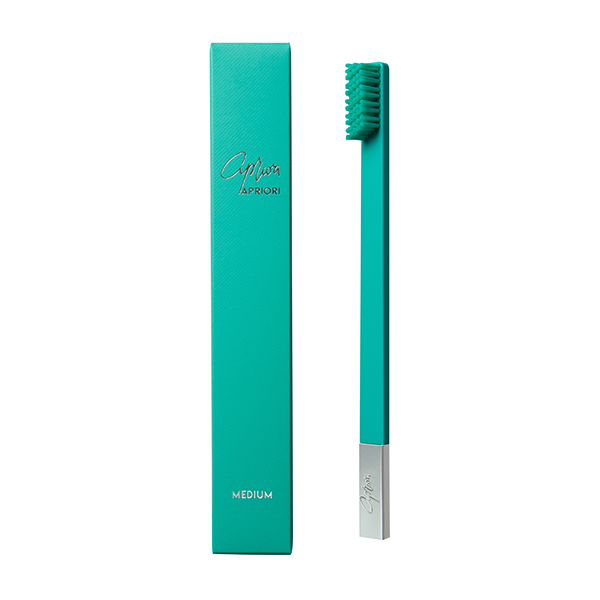 Cepillo de dientes mediano APRIORI azul turquesa plateado