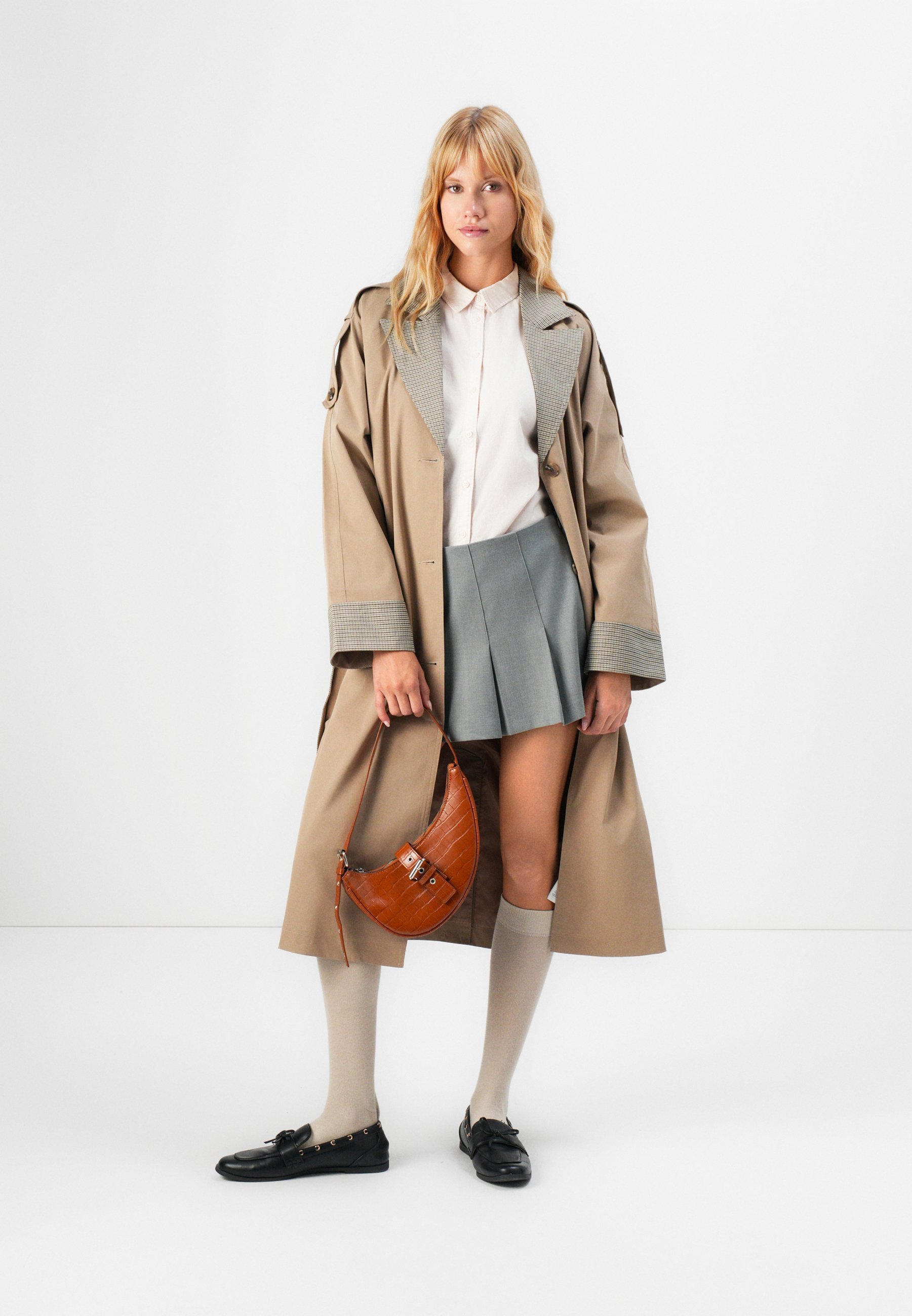 Noisy May NMJULIA - Trenchcoat - zilverkleurige nerts