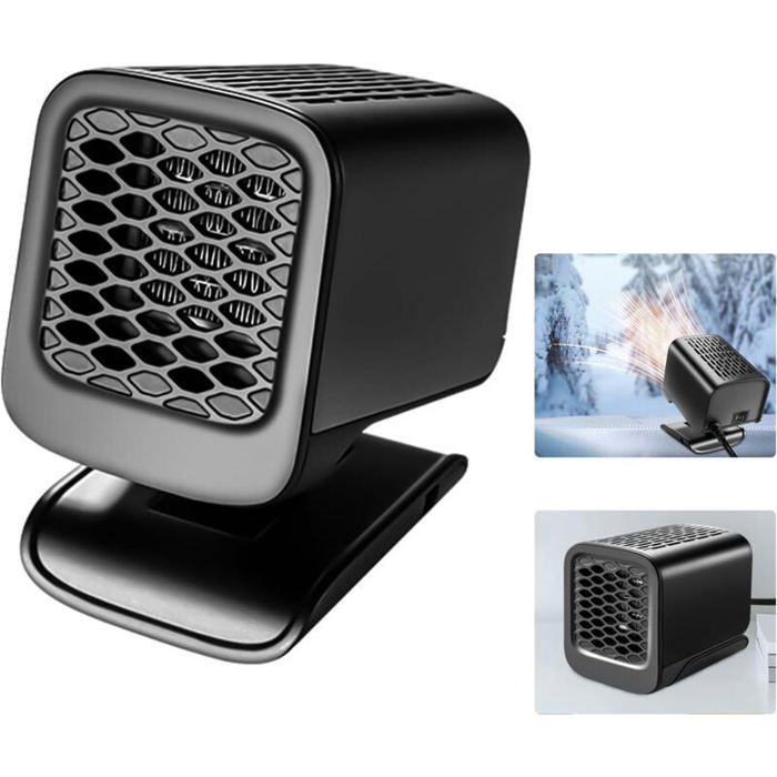 Calefactor para coche, calefactor y desempañador portátil de 12 V y 120 W para coche, ventilador desempañador para vehículos y camiones con función 2 en 1.