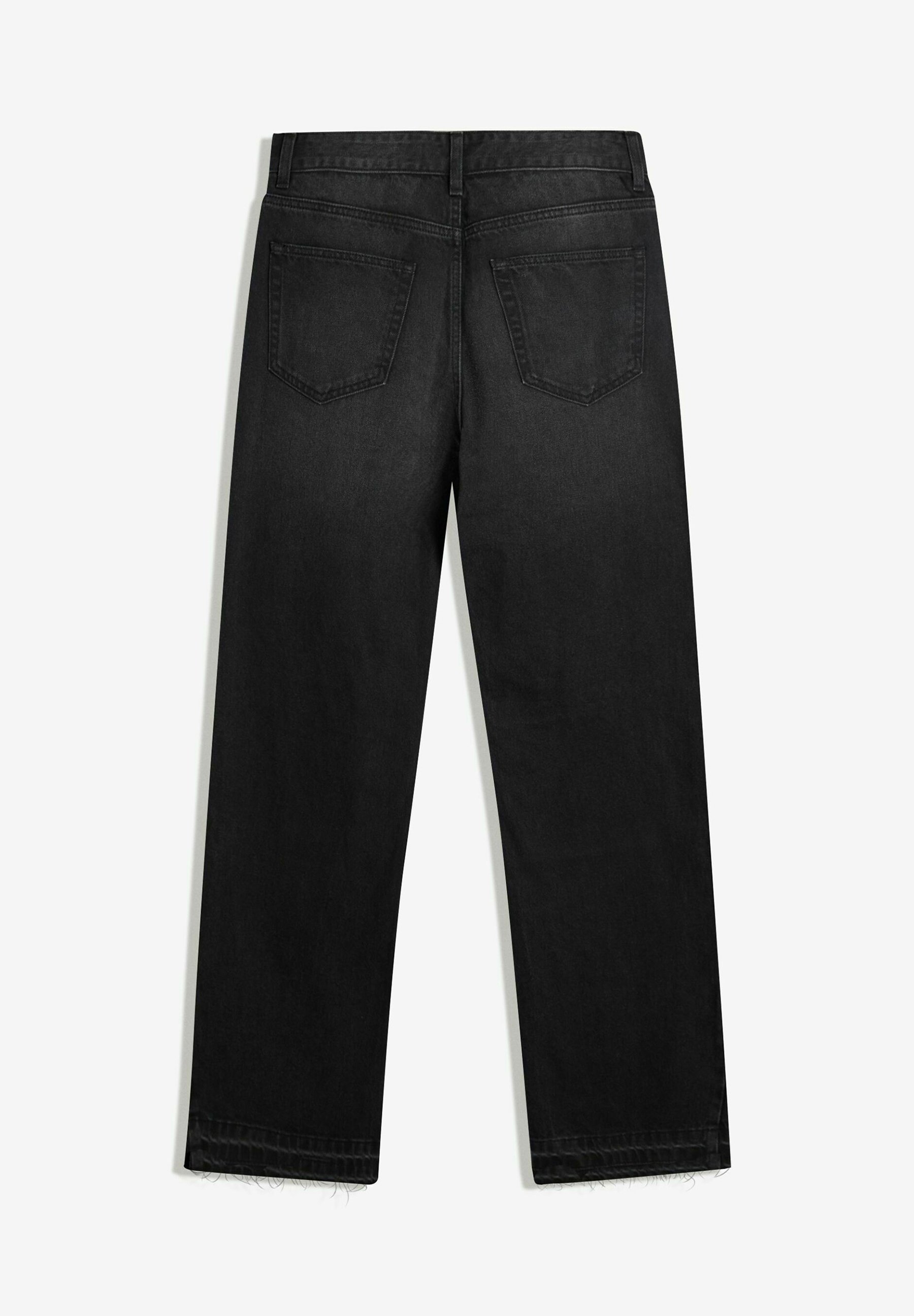 Jeans Bershka a gamba dritta - neri