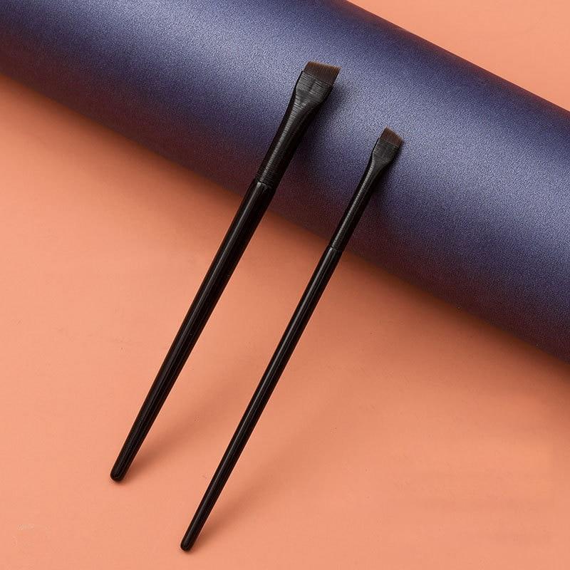 4 tipi di pennelli per il trucco super sottili e angolati per eyeliner, sopracciglia e ciglia, pennelli per il trucco sintetici, strumenti cosmetici fini per sopracciglia, professionali