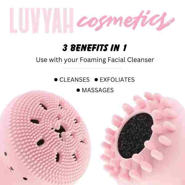 LUVYAH Cosmetics Octopus eksfolierende rensebørste rosa