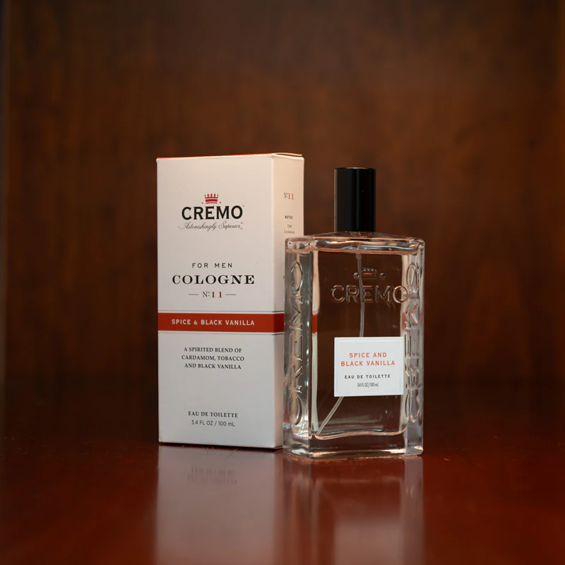 Colônia em spray Cremo Spice & Black Vanilla para homens