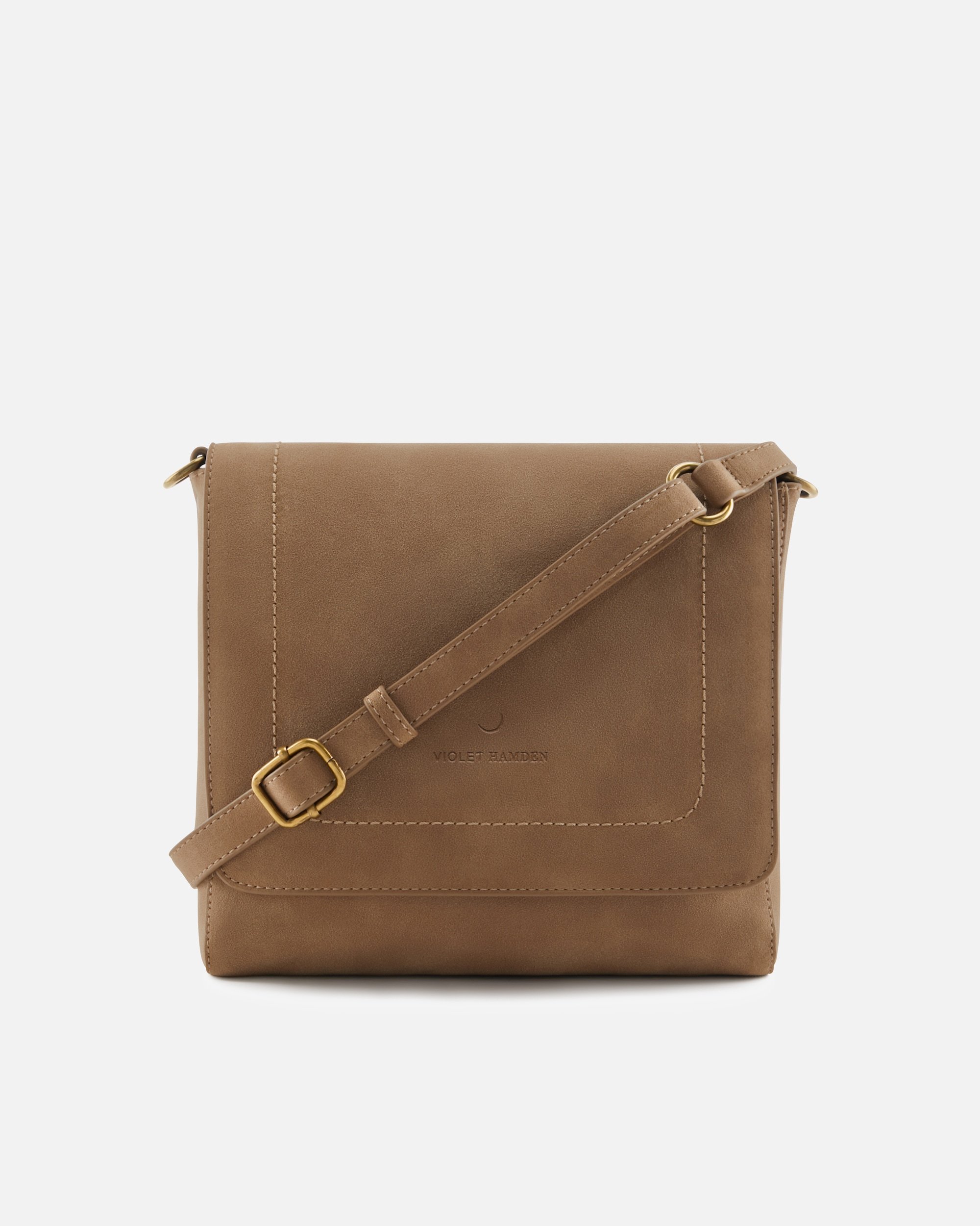 Violet Hamden plecu soma, soma pāri plecam, modelis “My Daily Taupe” – mākslīgā āda – 1 gab.