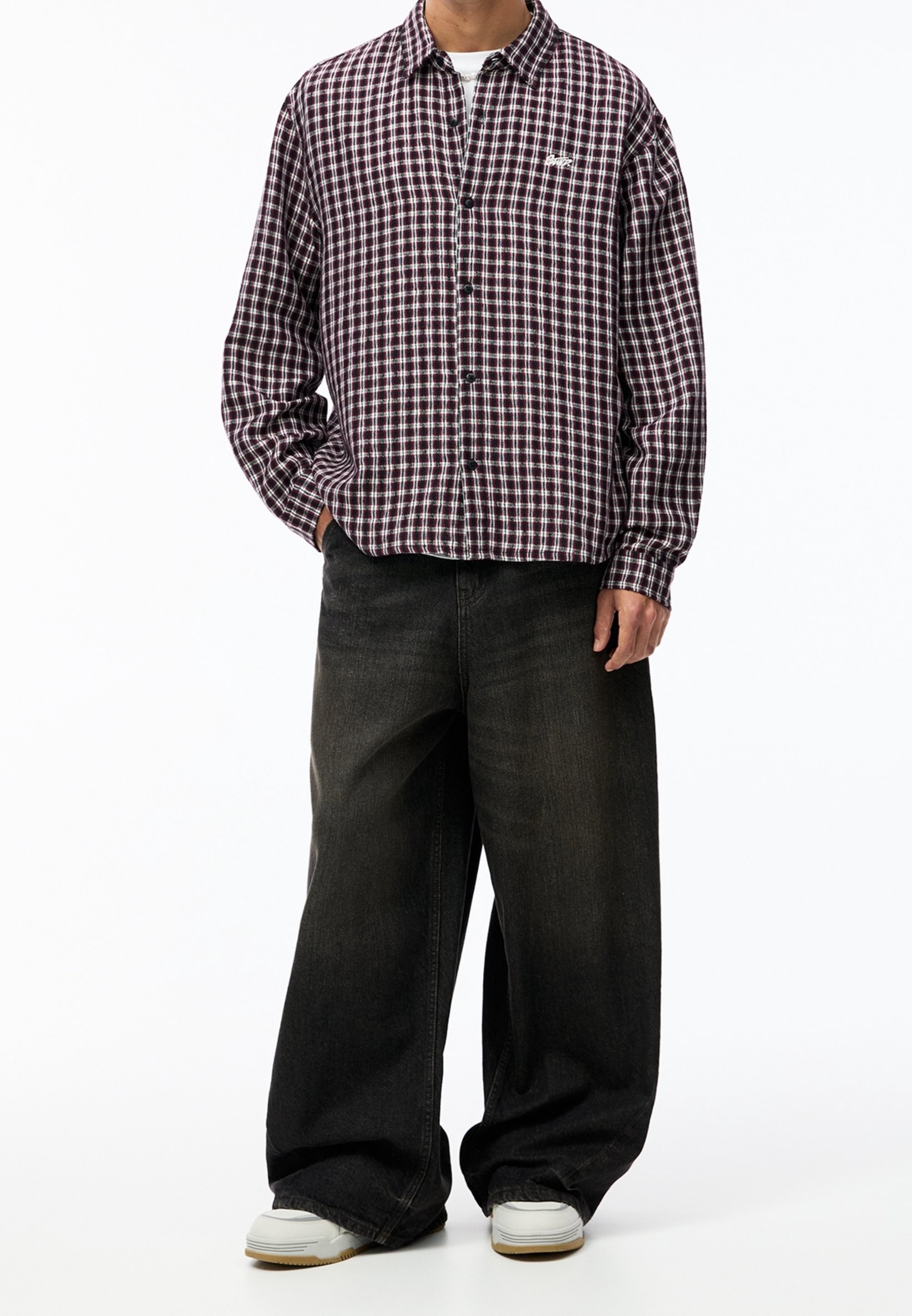 PULL&BEAR Hemd - bordeaux