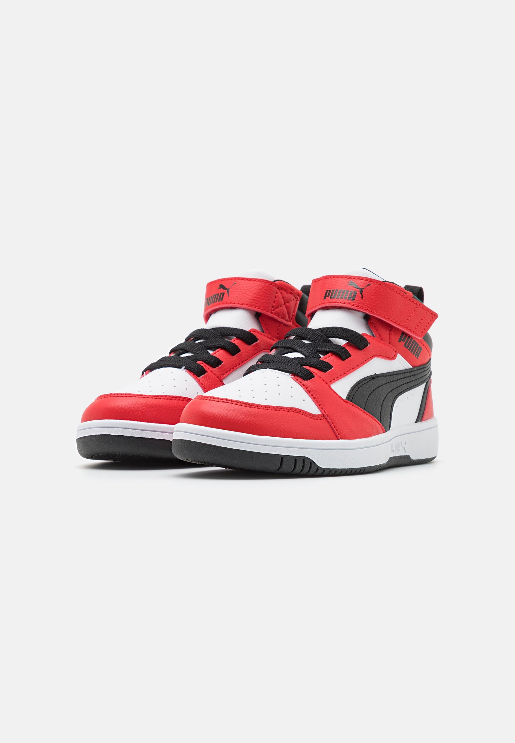 Puma REBOUND V6 MID UNISEX - Hoge sneakers - wit/zwart/voor altijd rood