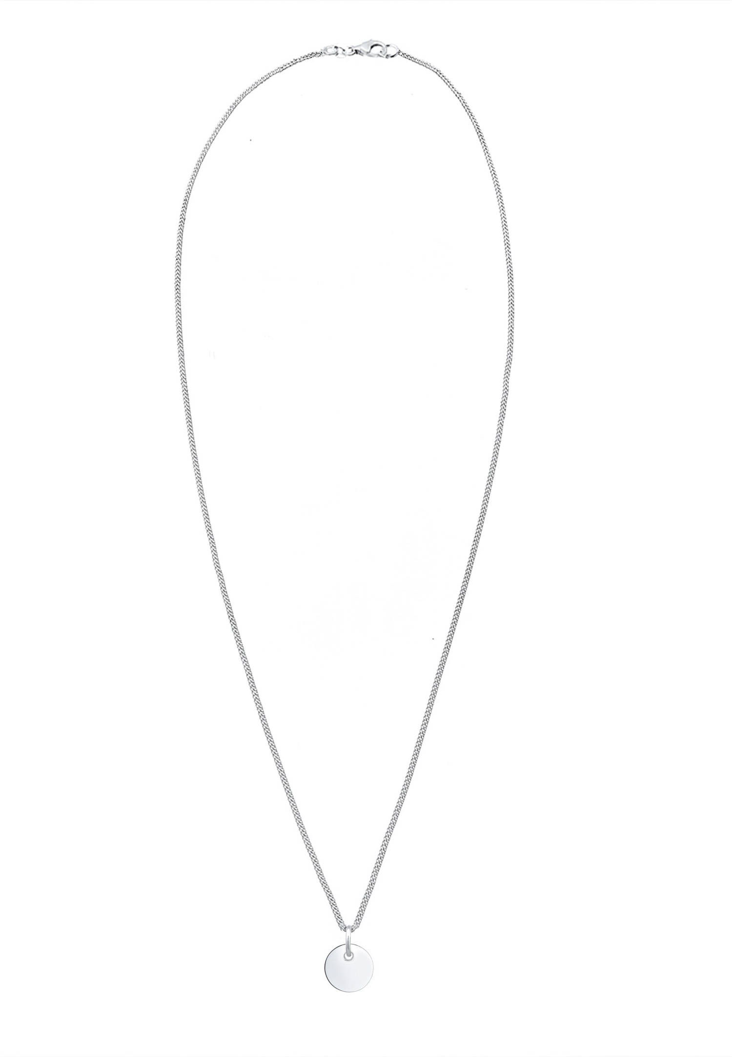 Elli Femmes Pendentif Plaquette Basique Géo Look en Argent Sterling 925
