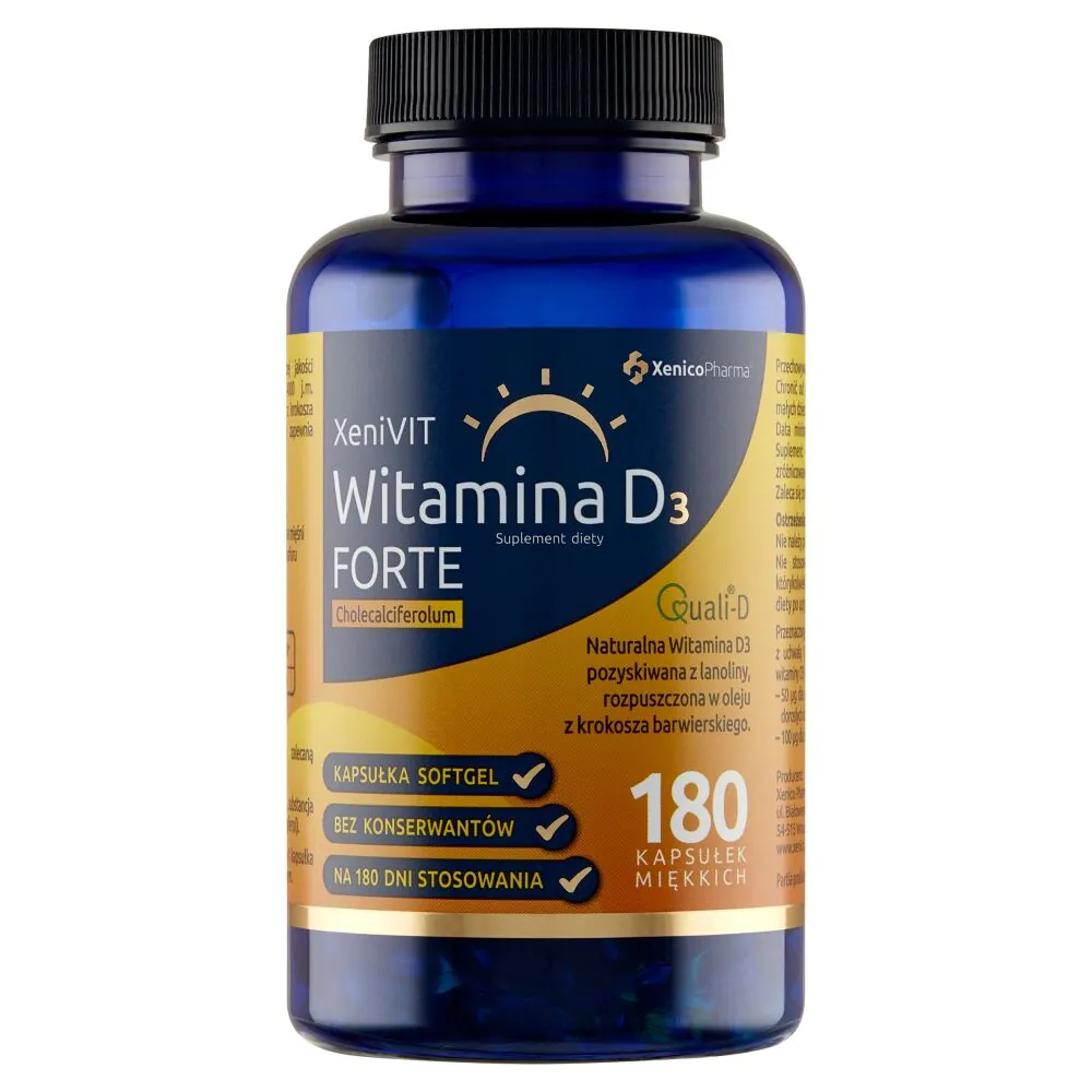 XeniVIT Witamina D Forte 180 Kapsułek