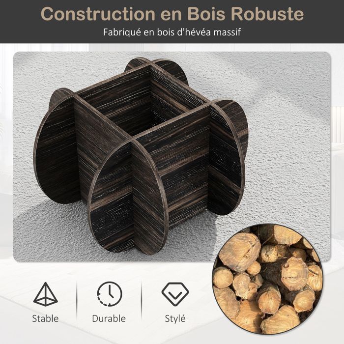 Mesa de centro redonda de 89 cm COSTWAY, tablero de cristal templado, base de madera maciza, compartimento de almacenamiento oculto, capacidad de carga de 100 kg.
