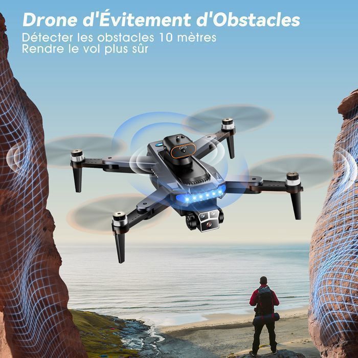 HYTOBP P17 Pro ammattimainen 4K GPS-drone, jossa on kolmoiskamera FPV:llä, Wi-Fi ja 5G, harjattomat moottorit ja kolme akkua