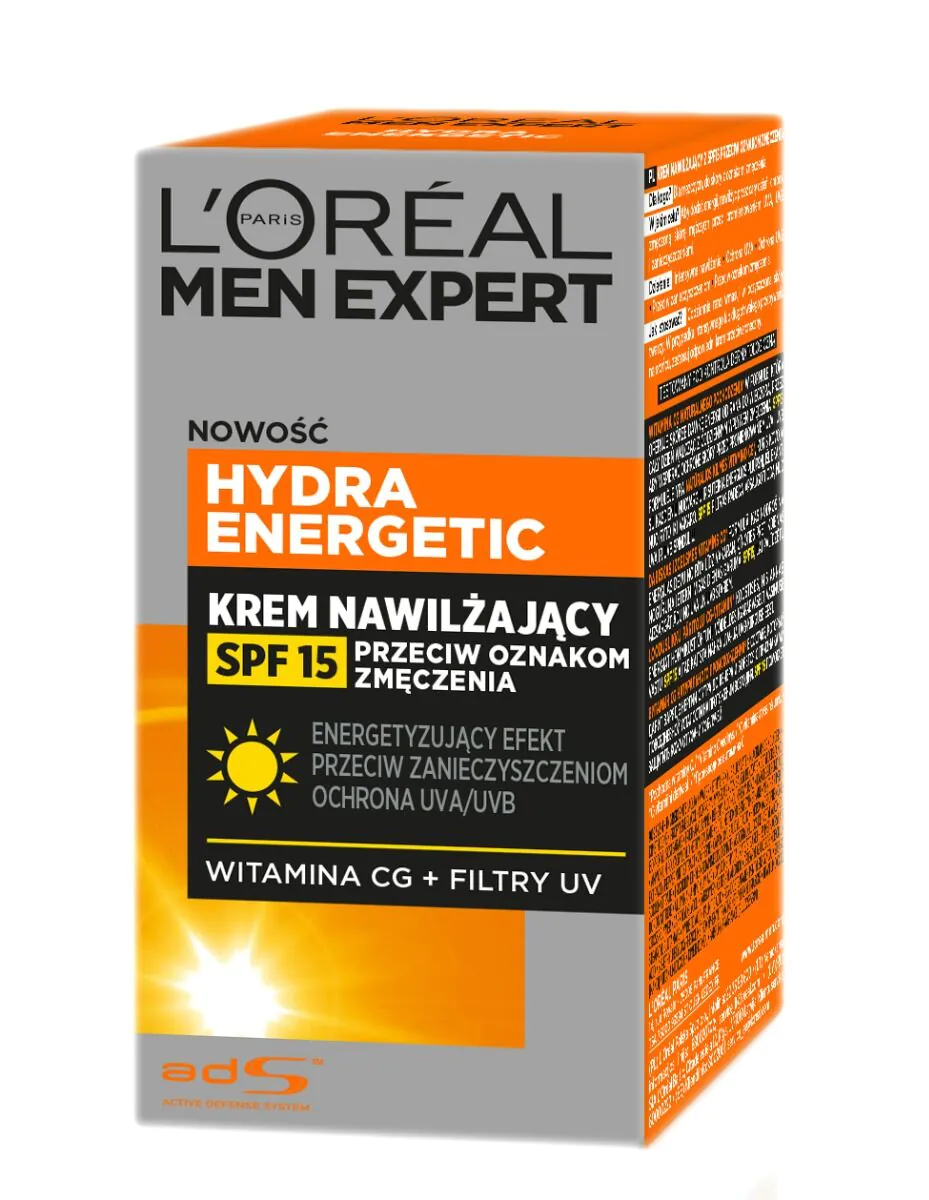 L’Oréal Men Expert Hydra Energetic Krem nawilżający z SPF 15 przeciw Oznakom Zmęczenia