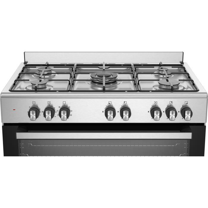 Cuisinière à gaz - BERTAZZONI - SEL925MX - 5 foyers - 3,6 Kwh - 90 cm - Inox