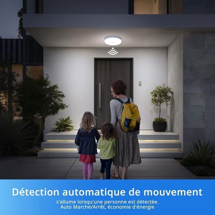 Dorlink 30W LED-Deckenleuchte, 6500K Kaltweiß, runde LED-Deckenleuchte für den Innen- und Außenbereich, Treppenhaus, Badezimmer