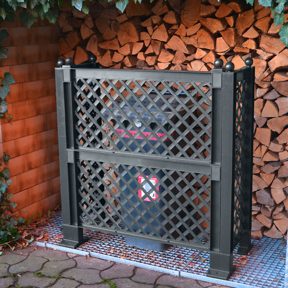 Spalier pentru coșuri de gunoi